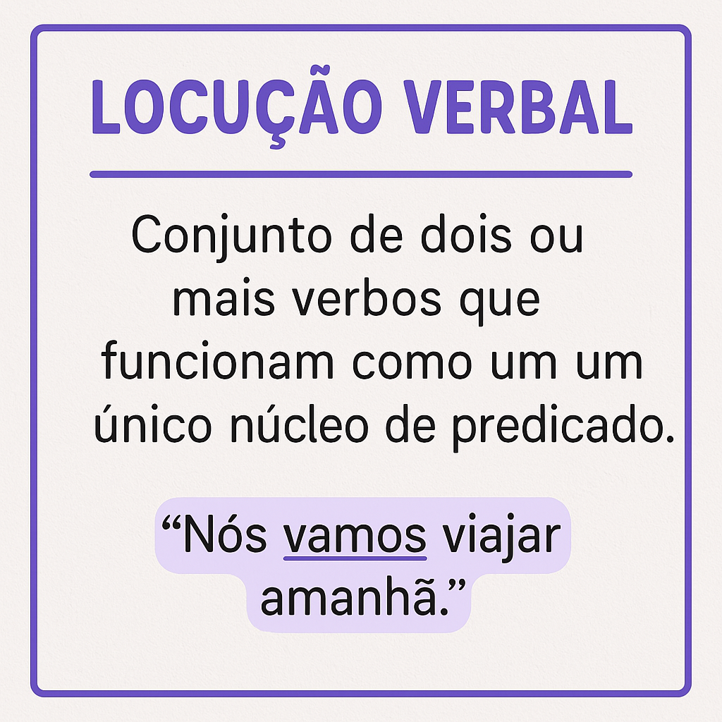 Atividade sobre locução verbal - professora suzana
